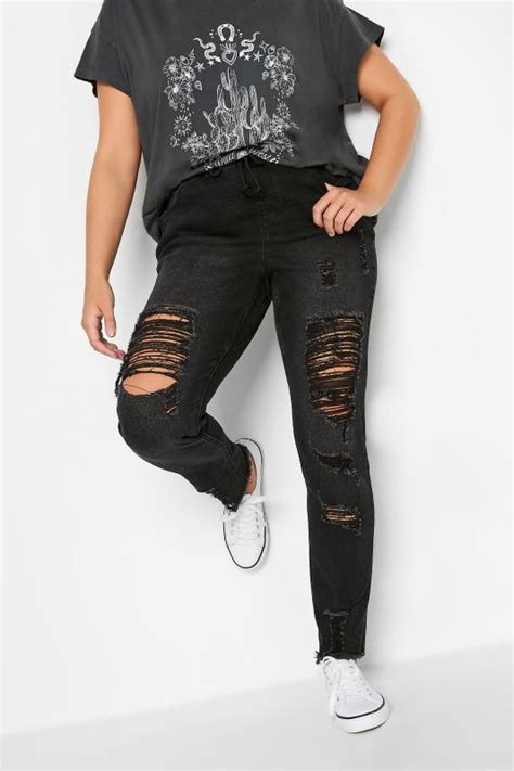 Plus Size Black Skinny Stretch Ava Jeans Yours Clothing