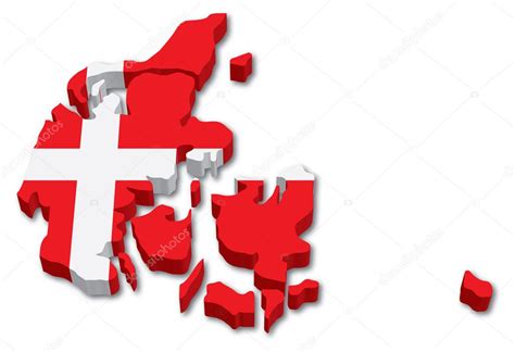 All information about denmark (euro 2020) current squad with market values transfers rumours player stats fixtures news. 3d Dänemark Karte mit Flagge — Stockvektor © tangducminh ...