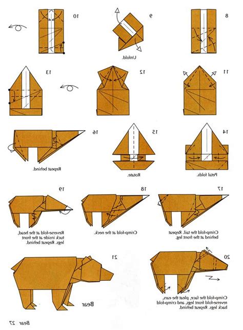 Images Of Origami Bear Instructions Origami Diagrams Basic Origami