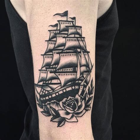 Full Rigged Ship Tattoo