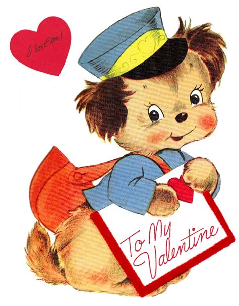 Vintage Dog Pictures For Valentines Day Vintage Valentine Cards