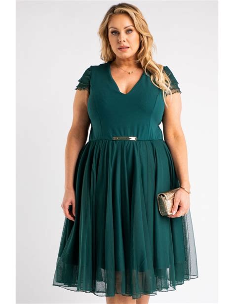 Tiulowa Elegancka Sukienka Laprim Swanson Na Wesele Plus Size Rozmiar