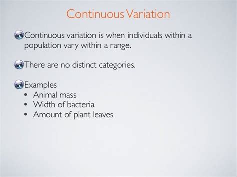 4 B1 Topic 1 Continuous And Discontinuous Variation