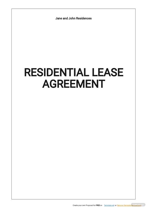 Free Residential Lease Agreement Templates 15 Download In Word Pages