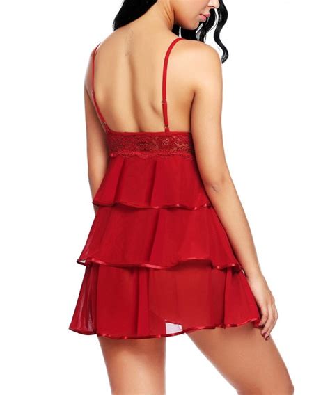 Sexy Naughty Lingerie Baydoll Nighties Cute Nightdress With Ruffles S Xxl Red Cl18900qmci