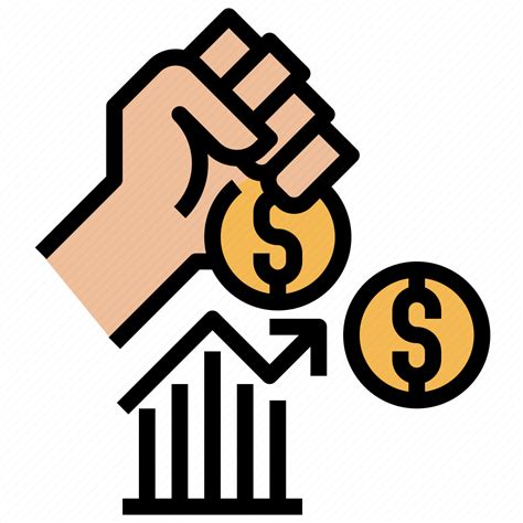 Coin Graph Hand In Investing Money Yourself Icon Download On