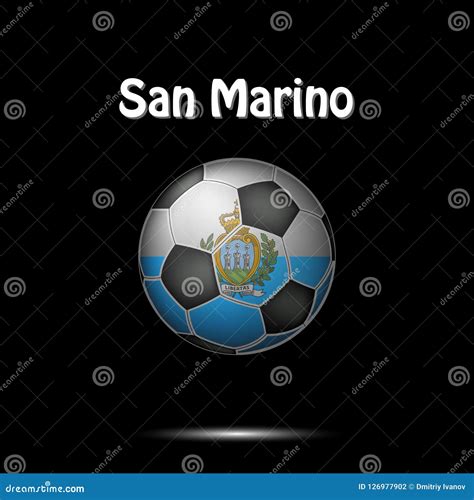 Flag Of San Marino In The Form Of A Soccer Ball Stock Vector
