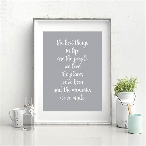 The Best Things In Life Print Sign By Liberty Bee