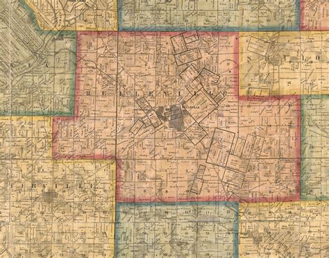 Belleville Illinois 1863 Old Town Map Custom Print St Clair Co