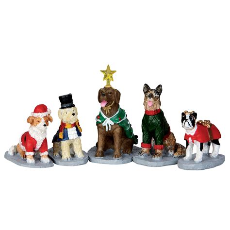 Lemax Village Collection Christmas Village Figurine Costumed Canines
