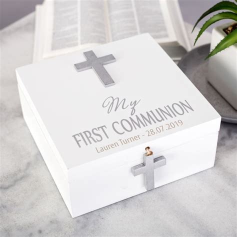 Personalised First Holy Communion Wooden Keepsake Box The T Experience