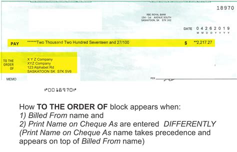 Payee Name On Cheques