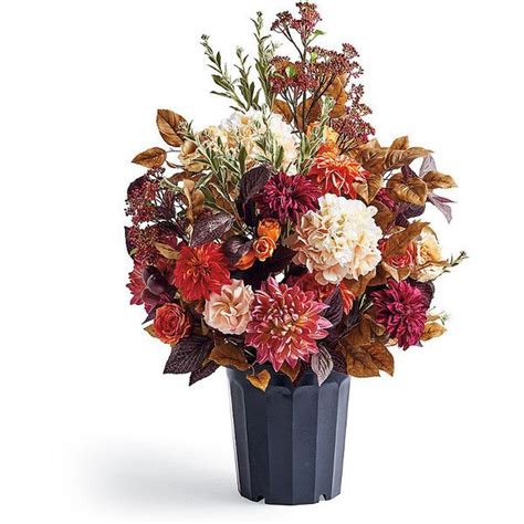 Hang them on the wall, horizontally or vertically, or lift spirits by arranging on your mantel. Autumn Dahlia Urn Filler ($329) liked on Polyvore ...