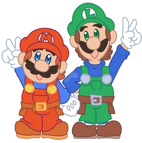 Chibi Mario And Luigi By Cosmictangent92 On Deviantart