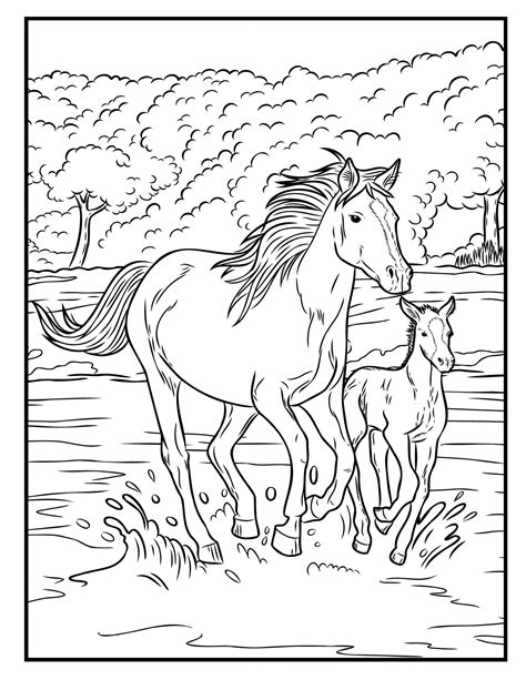 Wild Horse Coloring Pictures
