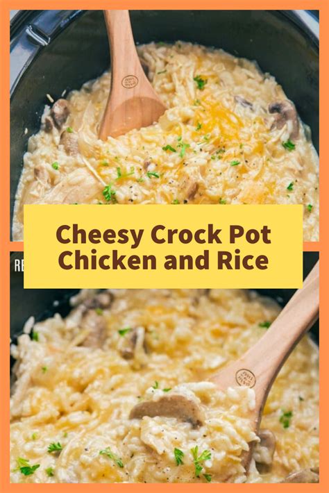 Cheesy Crock Pot Chicken And Rice