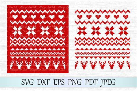 Christmas Sweater Pattern Graphic by MagicArtLab · Creative Fabrica