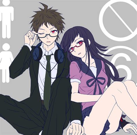 Hajime And Mikan Wearing Glasses Rdanganronpa