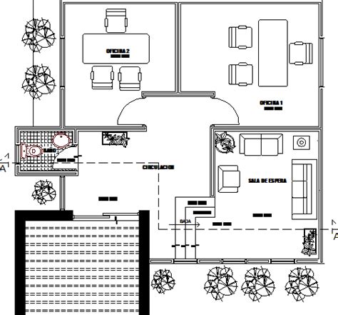 Admin Office Architecture Layout Plan Details Dwg File Cadbull