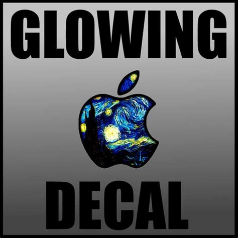 Glowing Starry Night Apple Led Logo Overlay Macbook Macbook Etsy
