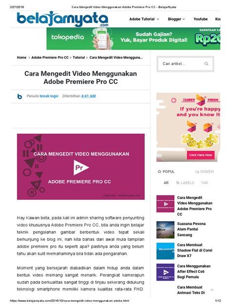 Adobe premiere pro cs6 download. Cara Mengedit Video Menggunakan Adobe Premiere Pro CC ...
