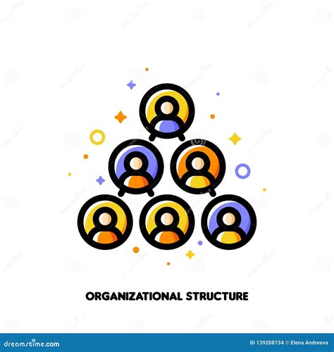 Company Organizational Structure Icon For Corporate Management Or