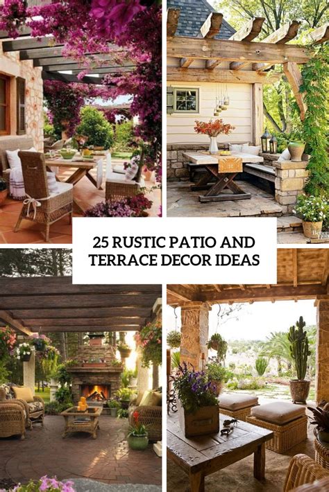 25 Rustic Patio And Terrace Decor Ideas Shelterness