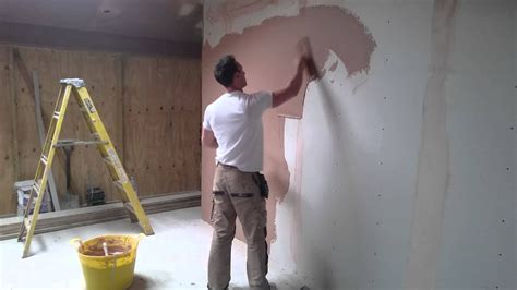 Plastering A Wall Youtube