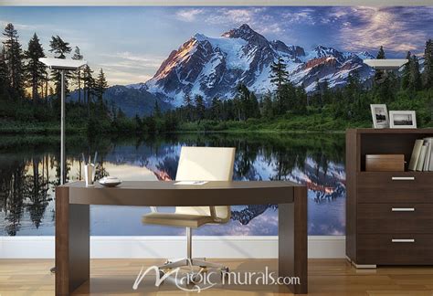 Sunrise On Mount Shuksan Wallpaper Mural By Magic Murals