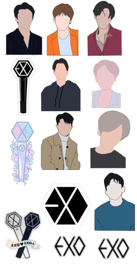Exo Sticker Exo Stickers Exo Cartoon Exo Art