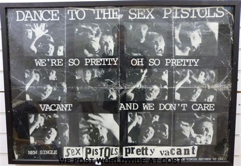 An Original Sex Pistols Pretty Vacant Poster Framed And Glazed 69 X