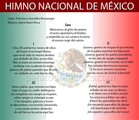 Toda La Letra Del Himno Nacional Mexicano Kulturaupice