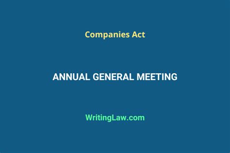 What Is Annual General Meeting Agm Companies Act 2013