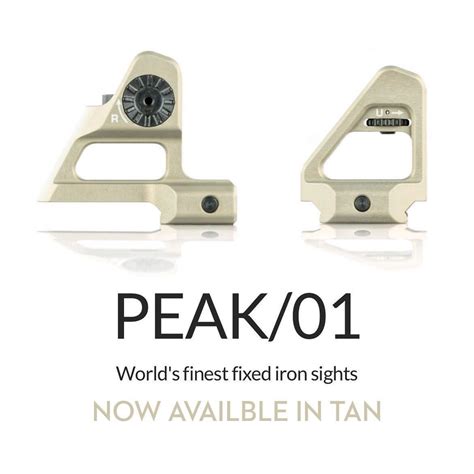 Scalarworks Peak01 Iron Sights Now Available In Tan Soldier Systems