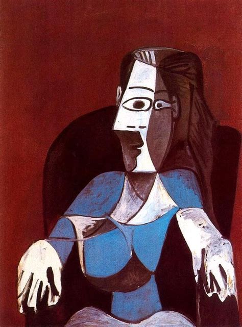 Pablo Picasso Woman Sitting In Black Chair Pablo Picasso Art