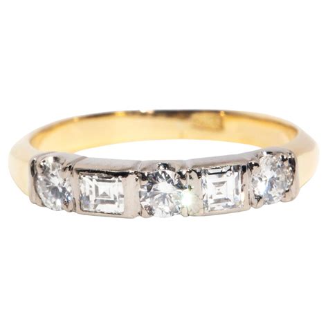 1950s Yellow And White Gold Diamond Band At 1stdibs