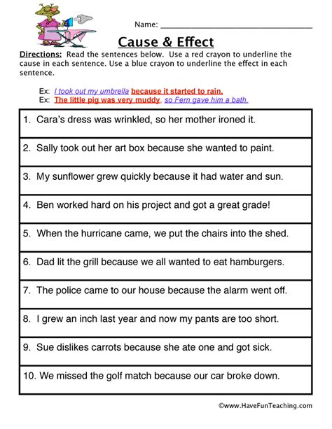 25 Inspirational Cause And Effect Worksheets 4th Grade