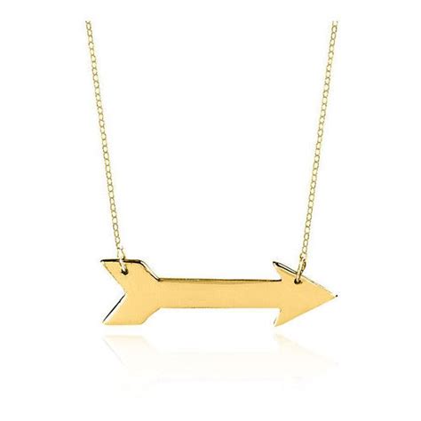 Belk And Co 10k Yellow Gold Arrow Necklace 625 Pln Liked On Polyvore Featuring Jewelry Necklac