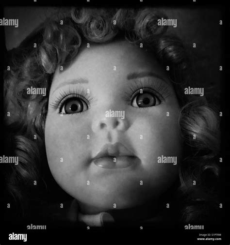 Creepy Doll Face Close Up Stock Photo Alamy