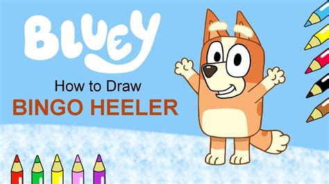 How To Draw Bingo Heeler From Blue Easy Little Drawings Disney