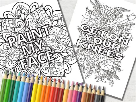 10 Naughty Adult Coloring Pages With Dirty Swear Words And Sexy Phrases
