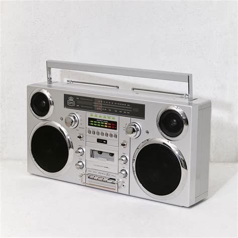 Gpo Brooklyn Portable S Boombox W Cassette Cd Radio Usb And