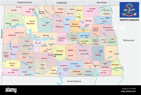 North Dakota Political Map