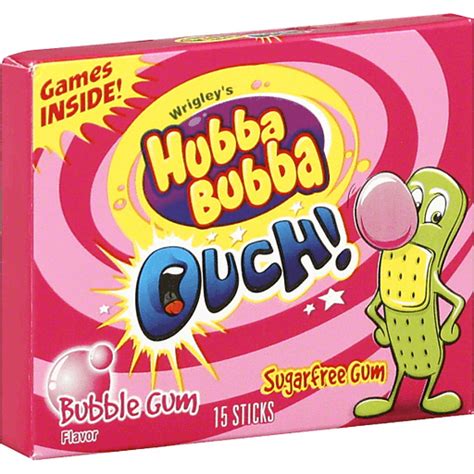 Hubba Bubba Ouch Gum Sugarfree Bubble Gum Flavor Chewing Gum