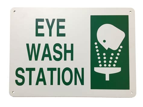 Track these notations and inspections with the eye wash station inspection tags, and keep your station up to product includes 10 tags and 10 zip ties. Eyewash Station Sign (10"x14")