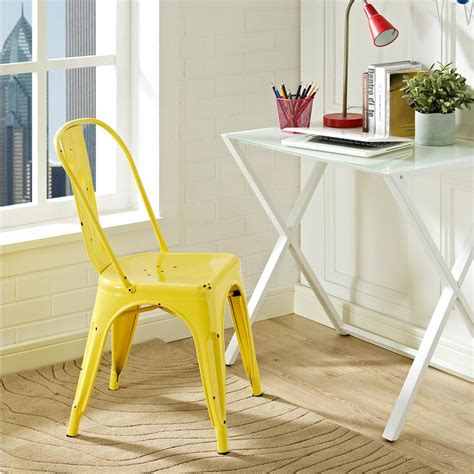 Yellow Dining Room Chairs - Novogratz Huxley Dining Chairs, Mustard