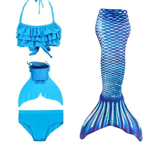 Buy Kids Mermaid Swimsuit Bikini Girls Mermaid Tails With Finned