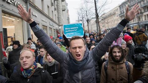 Russian Opposition Leader Navalny Arrested During Protests On Air