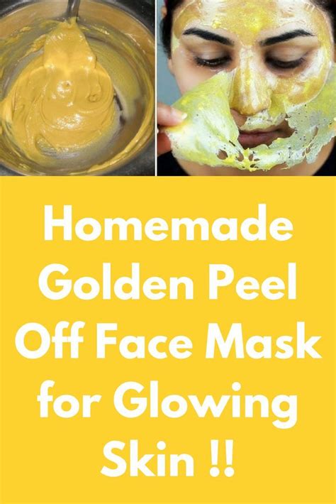 Homemade Golden Peel Off Face Mask For Glowing Skin Diy Peel Off