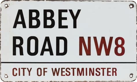 Abbey Road British Street Sign Music Memorabiliamemorabilia Lot